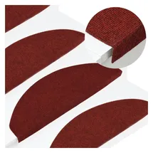 vidaXL Stufenmatte 65 x 22,5 cm Rot
