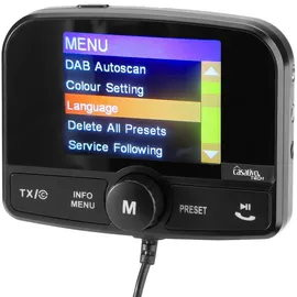 casativo-tech Einfach DAB+ über FM hören - 4in1 Kfz DAB Radio Empfänger mit Bluetooth 5.0, Freisprechanlage & FM Transmitter - Kristallklarer Digital-Sound im