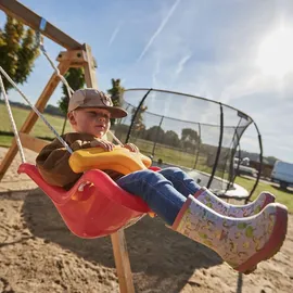 Wickey Babyschaukel mit Kletterseil Rot/Kunststoff