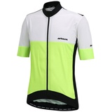 Airtracks Herren Fahrradtrikot Kurzarm Pro Team Line III Neon Weiss fluoreszierendes Neongelb XL