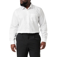 Seidensticker Herren Regular Bügelfrei Kent Langarm Business Shirt, Weiß, 45 EU