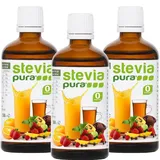 3x50ml Stevia Fluid - flüssiges Extrakt Zuckerfrei Tafelsüße Dosierflasche