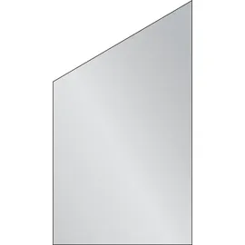 BM Massivholz Abschlusselement Zaun 103 x 180/120 cm Creme/Glas