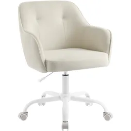 Songmics Homeoffice-Stuhl Stoff Sandbeige