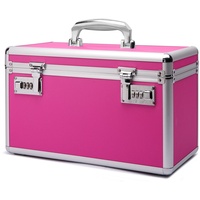 HEWEI WORKS Hohe Kapazität Medizinbox, 37.8x22.3x23.8cm, Geeignet für die Lagerung von Medikamenten und wichtigen persönlichen Gegenständen. In Kleiner Pillendose Enthalten (rosa)