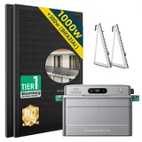 Balkonkraftwerk mit Speicher Zendure SolarFlow 800 Plus 1000W und Solarpanel - Zendure 800 plus / 2 Panels (1000Wp)🔥 / Mit Balkon HAL
