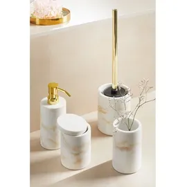 Wenko WC-Garnitur Odos Weiß/Gold 1 St.