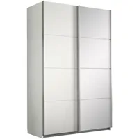 Rauch Schwebetürenschrank Quadra 136 x 210 x 62 cm Weiß/Orange