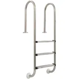 vidaXL Poolleiter 120 cm edelstahl 91759