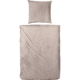 Primera Biber Bettwäsche Leo Beige 135 x 200 cm + 80 x 80 cm