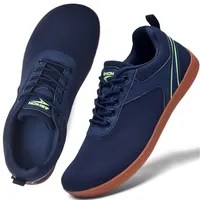 ASHION Barfußschuhe für Damen Herren mit Breite Zehenbox Minimalistische Barfuss Schuhe,C Dark Blau37 EU - 37 EU Weit