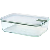 Frischhaltedose 1500 ml EASYCLIP, Transparent - Glas - Kunststoff - Deckel mit Lüftungsventil - 1500 ml - eckig