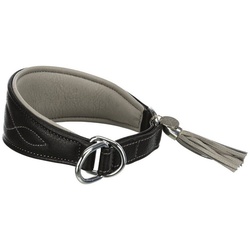 TRIXIE Hunde-Halsband Active Comfort Windhundehalsband mit Zug-Stopp schwarz/grau Größe: XS-S / Maße: 24-31 cm / 50 mm