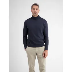 Rollkragenpullover, Flachstrick - Classic Navy - S