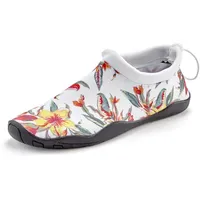 LASCANA Badeschuh Damen weiß Blume Gr.40