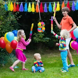 Relaxdays Pinata Zahl 8 HBT 20,5 x 15,5 x 4,5 cm bunt