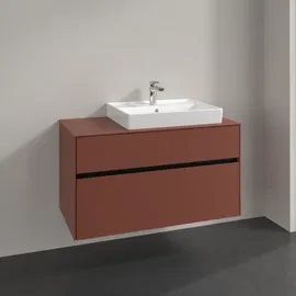 Villeroy & Boch Collaro Waschtischunterschrank C01800AH 100x54,8x50cm, Waschtisch rechts, Wine Red