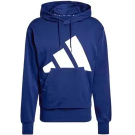 adidas Essentials Big Logo French Terry Hoodie Dark Blue / White 2XL