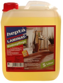 hepta Laminatbodenpflege, Für einen sauberen und gepflegten Laminatboden, 5 Liter - Kanister