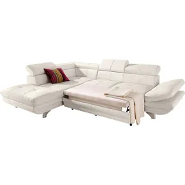 Cotta »Enterprise«, (Set), Ecksofa, Hocker, Kopfteilverstellung, wahlweise mit Bettfunktion