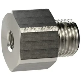 Riegler Reduziernippel lang, M3 a., M5 i., SW 7, Messing vern.