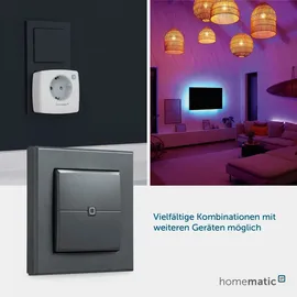 eQ-3 Homematic IP Smart Home Wandtaster HmIP-WRC2-A, 2-fach, anthrazit