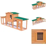 Großer Kaninchenstall Kleintierhaus Hasenstall mit Dächern Holz - Kaninchenstall - Holzhaus - Tiergehege - Kleintiere - Kaninchenschutz