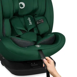 lionelo Bastiaan i-Size Kindersitz ab Geburt 0-36 kg Isofix Top Tether 360 Grad drehbar Rückwärts Vorwärts Seitenschutz 5-Punkt-Sicherheitsgurte Dri-Seat (Grünwald)