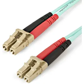 Startech 450FBLCLC1 OM4 Duplex Multimode Glasfaserkabel, 1 m Türkis