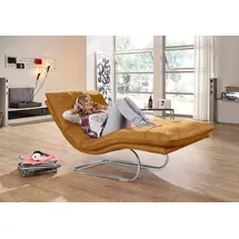 W.Schillig Relaxliege daily dreams Polyester 95 x 91 x 170 cm Gelb mit Kissen