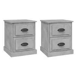 vidaXL Nachtschrank 39 x 39 x 47,5 cm Betongrau