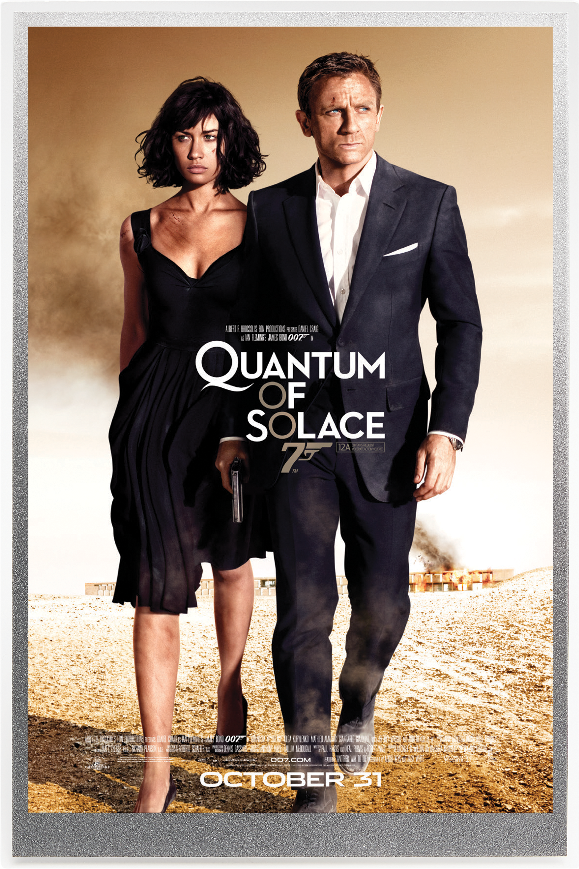Offizielles Plakat als Silbernote "James Bond - Quantum Trost"!