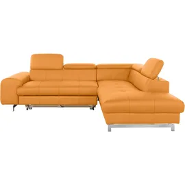 Cotta Ecksofa Kunstleder 2-Sitzer Orange