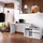 Dmora Schreibtisch Gardena, Mehrzweck-Schreibtisch für Büro oder Schlafzimmer, Mehrzweck-Ecktisch, 139 x 92 x 75 cm, Weiß