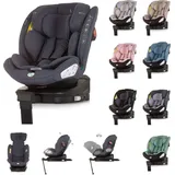 Chipolino Kindersitz Tourino i-Size (40-150cm) Isofix, höhenverstellbar, drehbar dunkelgrau