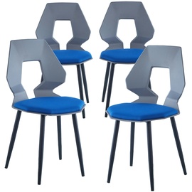 Trisens 2er 4er Set Design Stühle Esszimmerstühle Küchenstühle Wohnzimmerstuhl Bürostuhl Kunststoff