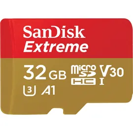 SanDisk microSDHC Extreme 32GB Class 10 100MB/s UHS-I U3 V30 A1 + SD-Adapter