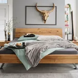 Massivholz »Vancouver 7« Wildeiche Balkenbett 200x200 cm