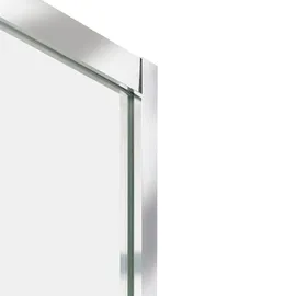 Beliani TELA Duschkabine mit Schiebetür 90 x 185 cm Silber/Sicherheitsglas