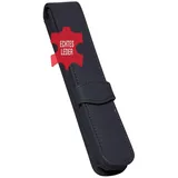 ONLINE USV-Systeme Online Pen Schreibgeräteetui Lederetui, (hochwertiges Füller-Etui), Stifte-Mäppchen aus Echtleder schwarz