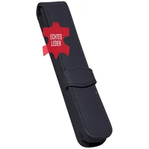 ONLINE USV-Systeme Online Pen Schreibgeräteetui Lederetui, (hochwertiges Füller-Etui), Stifte-Mäppchen aus Echtleder schwarz