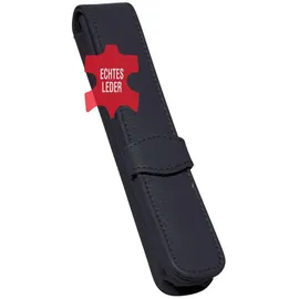 ONLINE USV-Systeme Online Pen Schreibgeräteetui Lederetui, (hochwertiges Füller-Etui), Stifte-Mäppchen aus Echtleder schwarz