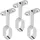 SO-Tech Schrankstangen Mittelhalter 2 Stück 30 x 15 mm