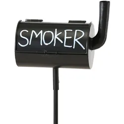 Boltze Sturmaschenbecher Smoker auf Stab, 20 x 10 x 116 cm, schwarz