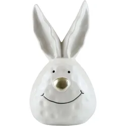 Dekofigur AM DESIGN "Hasenkopf aus Keramik", grau, B:9cm H:18cm, Keramik, Dekofiguren, handgefertigte Osterdekoration