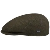 Lipodo Flatcap Schirmmütze Karomuster Made in Italy Damen und Herren Sommer Winter Oliv 55 cm - 55