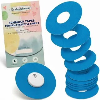 Zuckerschmuck 10+1 Freestyle Libre 3 Tape runde Blau