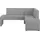 Home Affaire Bologna 180 x 84 x 140 cm Struktur fein langer Schenkel links hellgrau