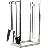 DKD Home Decor Brennholzträger DKD Home Decor Edelstahl (30 x 20 x 60 cm) - Silber