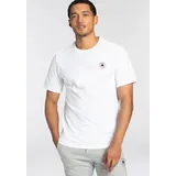 Converse T-Shirt CONVERSE "CORE CHUCK PATCH TEE", Herren, Gr. XL, weiß 10a, Obermaterial: 100% Baumwolle, normal, Rundhals, Shirts T-Shirt, sportliche Passform, Kurzarm, für Alltag, aus Baumwolle